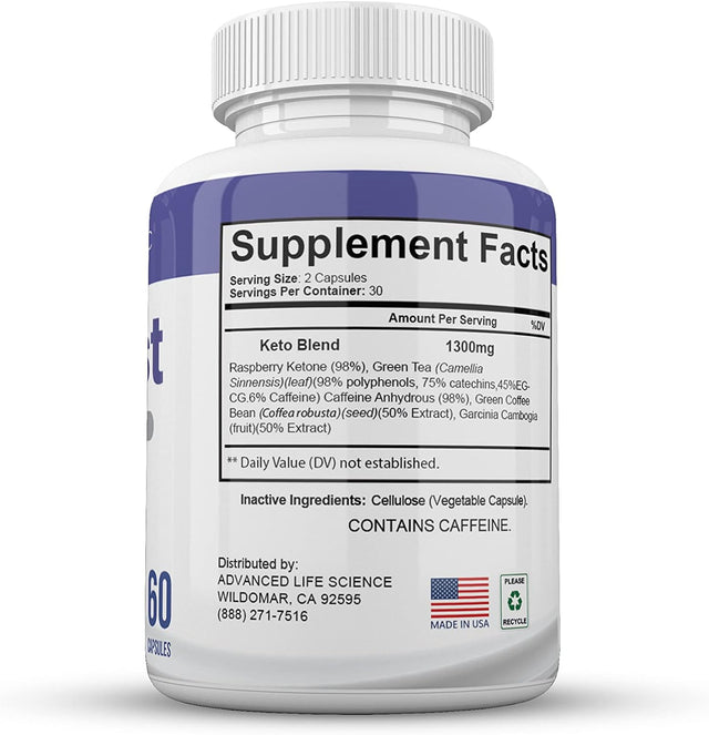 (Official) Keto Fast 700, Strong Advanced Formula 1300Mg, Made in the USA, (3 Bottle Pack), 90 Day Supply