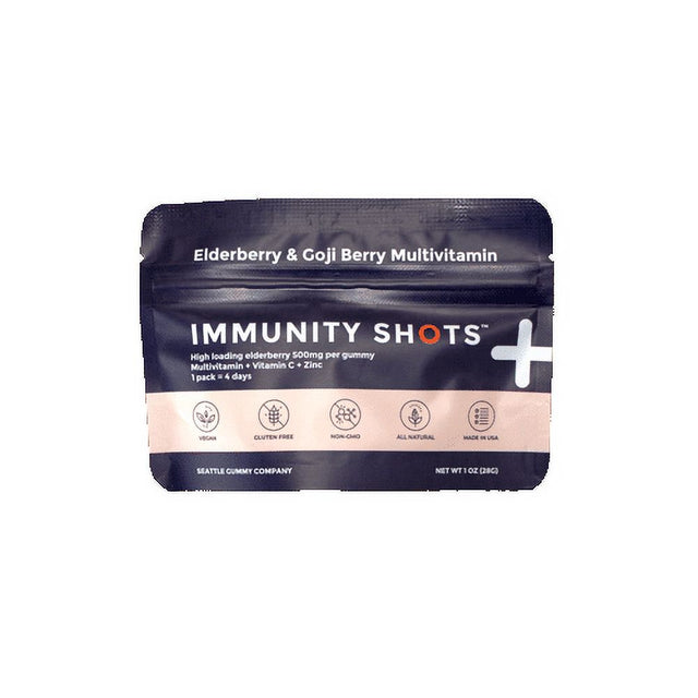 Immunity Shots Elderberry and Goji Berry Multivitamin (12-Pack)