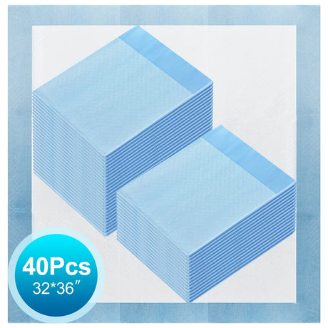 INSMART Disposable Underpads 32'' X 36'' , 40 Count Disposable Incontinence Bed Pads-Bed Pads for Incontinence Disposable-Waterproof Bed Pads-Incontinence Bed Pads