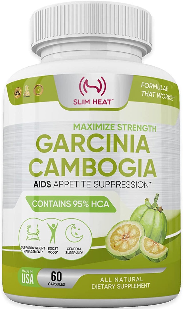 100% Pure Garcinia Cambogia Extract with 95% HCA - Manage Food Cravings - Best Carb Blocker for Women & Men - Max Strength Garcinia Cambogia Raw Diet Pills Made in USA - 60 Veggie Capsules