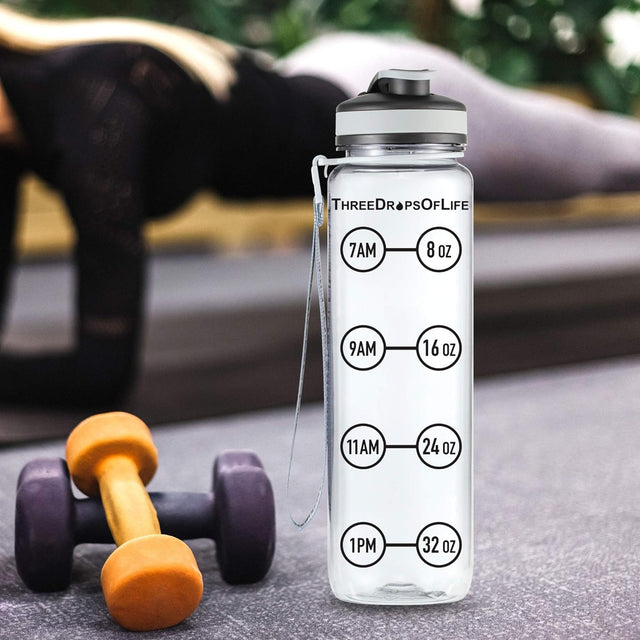 32Oz Hydration Tracking Water Bottles, Tritan BPA Free