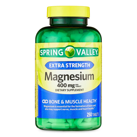 Spring Valley Magnesium Bone & Muscle Health Dietary Supplement Tablets, 400 Mg, 250 Count