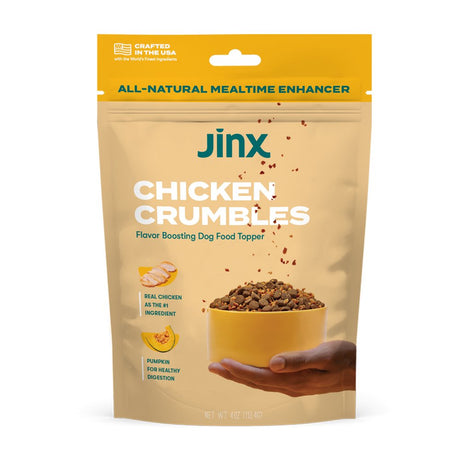Jinx Crumbles Chicken Recipe Flavor-Boosting Natural Meal Topper, 4 Oz. Bag