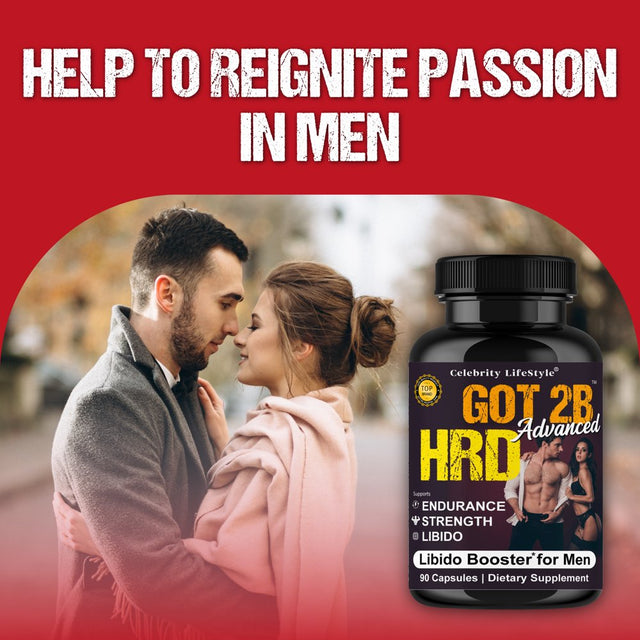 Got2Bhrd Male Testosterone Booster Vitamin Supplements, Male Energy Boosters, Libido Booster Pills 90 Count