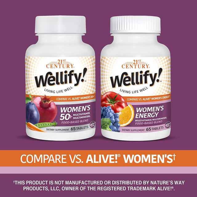21St Century Wellify Women'S Energy Multivitamin & Multimineral Tablets, 65 Ea