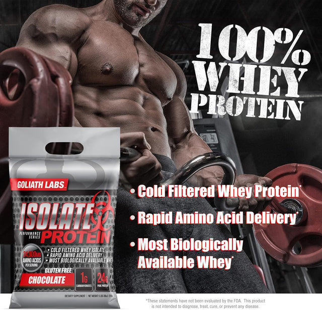 Goliath Labs Whey Protein Isolate [10 Lbs/Strawberry] –Pure Protein Powder, 100% Cold Filtered, 24,000Mg Amino Acids/Serving, Protein Mix for Muscle Strength (Packaging May Vary) – Diet & Nutrition