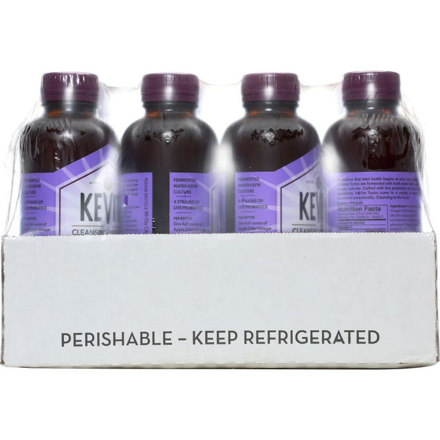 Kevita Organic Elderberry Cleansing Probiotic Apple Cider Vinegar Tonic, 15.2 Fluid Ounce -- 6 per Case.
