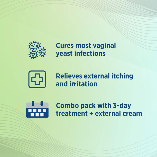 Equate Miconazole 3-Day Vaginal Cream Treatment Combination Pack for Yeast Infection, 0.32 Oz
