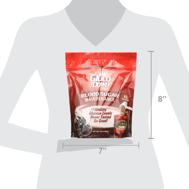 Glucodown, Maintains Healthy Blood Sugar, Delicious Cherry, 45-Servings.