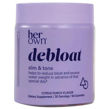 Her Own Debloat Gummies, Natural Citrus Flavor, 60 Count