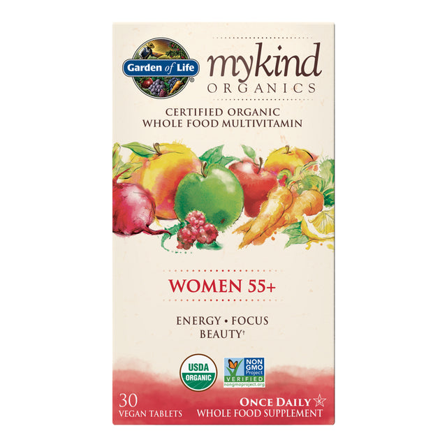 Garden of Life Mykind Organics Women’S 55+ Multivitamin | Once Daily | 30Ct