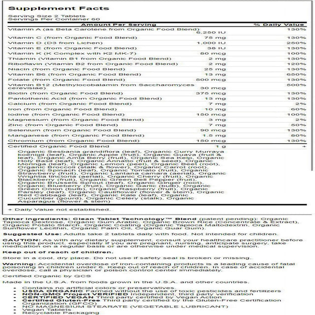 Garden of Life Mykind Organics Women'S Multi 120 Vegan Tabs