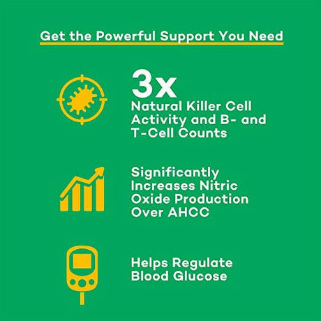 Daiwa Peak Immune 4 Ultra Alternative to AHCC Supplements - Natural Immune System Booster to Increase Killer Cell Activity and Healthy Cytokine Production - 30 Capsules