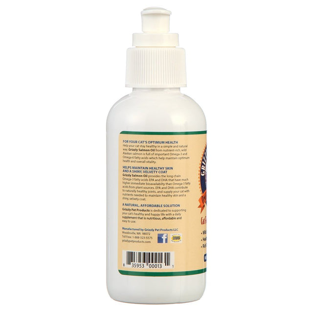 Grizzly Salmon Oil Supplement for Cats, 4 Oz.