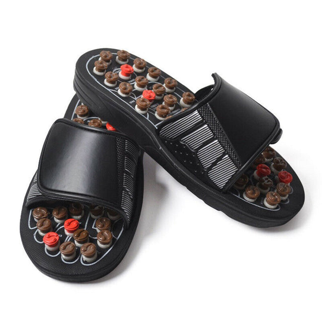 Unisex Massagers Slippers Foot Massagers Slippers Unisex Acupressure Massage Slippers for Relief Plantar Fasciitis Heel Arch Arthritis Neuropathy Pain (Size 44)
