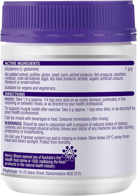 Henry Blooms L-Glutamine Powder 300G