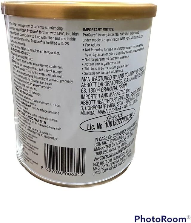 6 X 400 Gm Abbott Prosure Orange for Weight Gain Nutrition Cachexia Lean Mass Gain Anorexia…