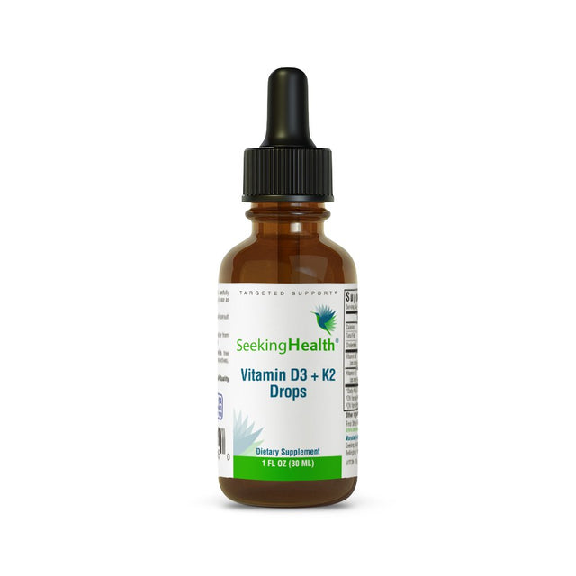 Seeking Health Vitamin D3 + K2 Drops, 1 Fl Oz (30 Ml)