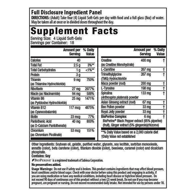 Irwin Naturals Triple Boost Caffeine-Free Energy 75 Liquid Softgels + Pill Case