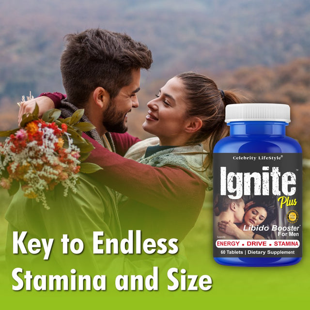 Ignite plus Testosterone Booster for Men Energy Endurance Stamina Strength Drive & Lean Muscle 60 Tablets