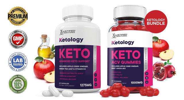 Ketology Keto ACV Gummies 1000Mg & Keto ACV Pills 1275MG Bundle