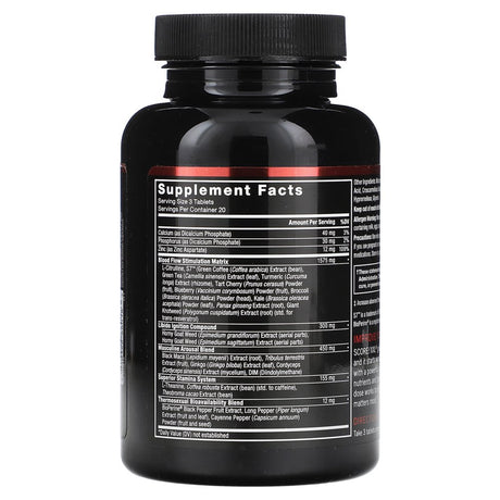 FORCE FACTOR Score! XXL Nitric Oxide Booster Supplement for Men with L-Citrulline, Black Maca, and Tribulus to Improve Athletic Performance, Increase Stamina, and Support Blood Flow, 60 Tablets