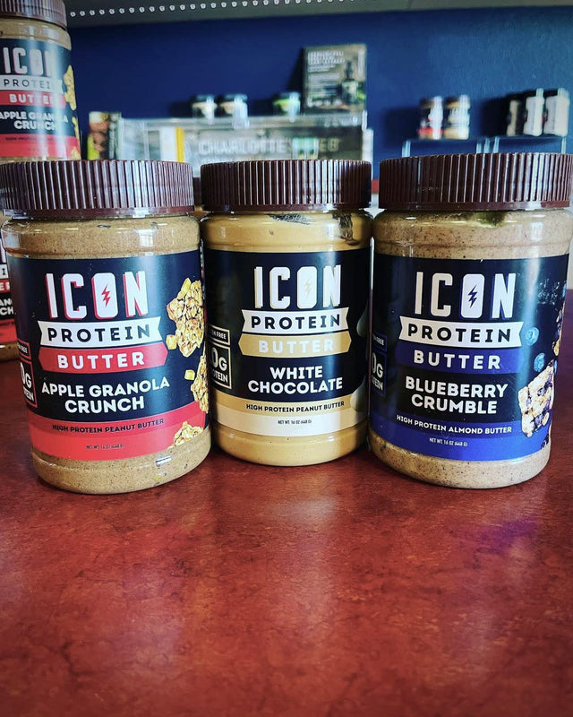 ICON Meals, Protein Peanut Butter, Creamy, Protein-Packed, Handcrafted Spread, Premium Whey Protein, Gluten Free (16 Servings, White Chocolate)