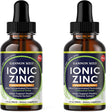 Ionic Zinc 2 Pack Liquid Natural Orange Flavor Drops - 220+ Day Zinc Supply - Gentle on Stomach - Easy to Take - Adult & Child Serving Size - Maximum Absorption & Potency Zinc Sulfate 15 Mg - Vegan
