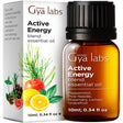 Gya Labs Active Energy Essential Oil Blend for Diffuser - Natural for Aromatherapy Oils Energy, Essential Oils Rejuvenating & Refreshing (10Ml) - 100% Natural