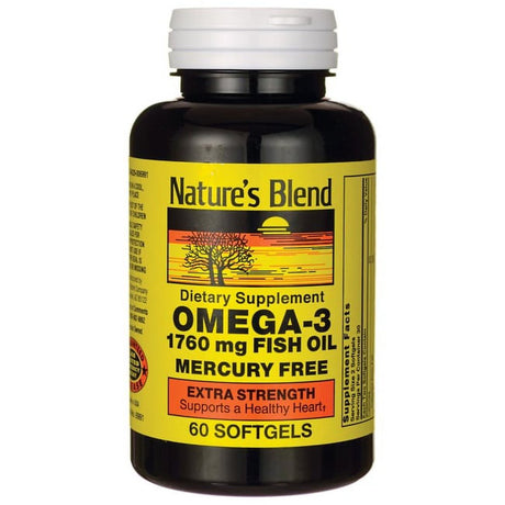 Nature'S Blend Omega-3 Fish Oil Extra Strength 1,760 Mg 60 Sgels