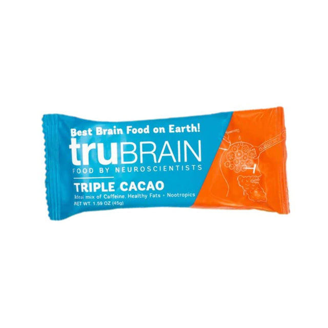 Trubrain Nootropic Bars - Focus, Energy, Clarity. Fast Absorbing Nootropics Bars | Brain Boosters | Improve Memory | Stop Procrastination