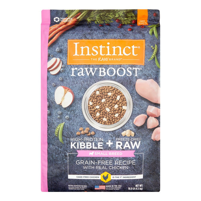 Instinct Raw Boost Small Breed Grain-Free Recipe with Real Chicken Natural Dry Dog Food by Nature'S Variety, 10 Lb. Bag