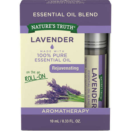 Lavender Essential Oil Roll on | Soothing Blend | 10 Ml | GC/MS Tested | by Nature'S Truth
