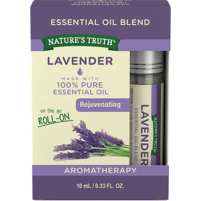 Lavender Essential Oil Roll on | Soothing Blend | 10 Ml | GC/MS Tested | by Nature'S Truth
