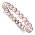 8-9Mm Freshwater Cultured Pearl Pink Stretch Bracelet
