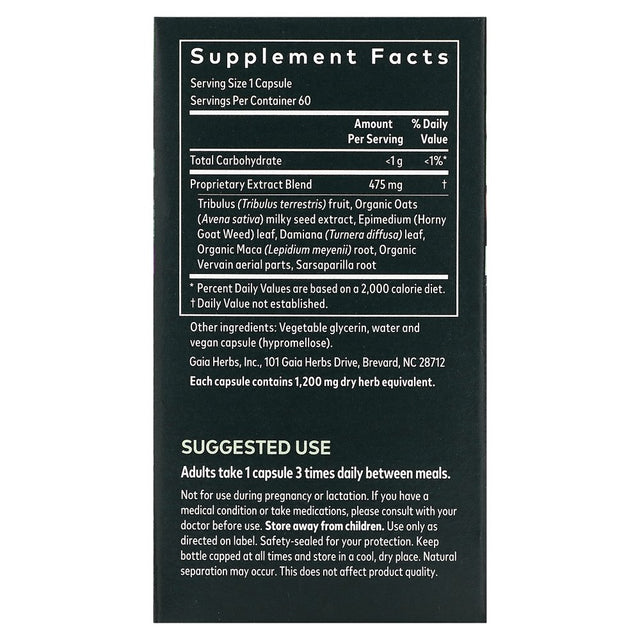Gaia Herbs, Women'S Libido, 60 Vegan Liquid Phyto-Caps