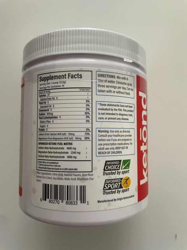 Ketond Exogenous Ketones Advanced Blend Drink Ketones for Rapid Weight Loss - Best Fuel for Energy, Mental Performance and Weight Loss - Tigers Blood (15 Servings)