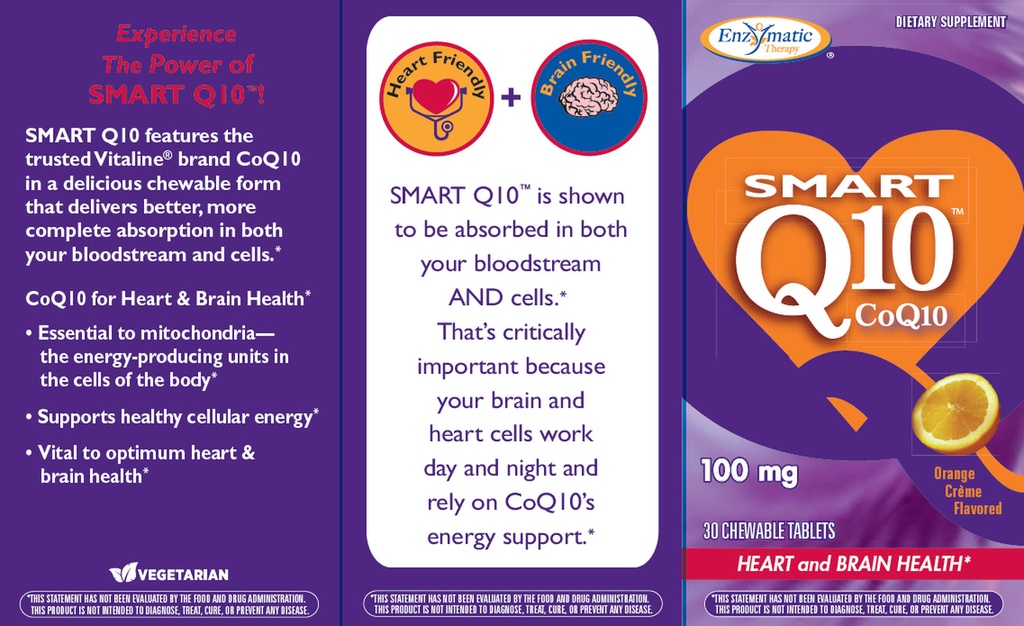CoQ10 Chewable Tablets - Orange Créme - 30ct