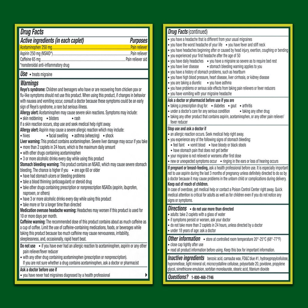 Login Caplets Excedrin Migraine Caplets - 100 Count