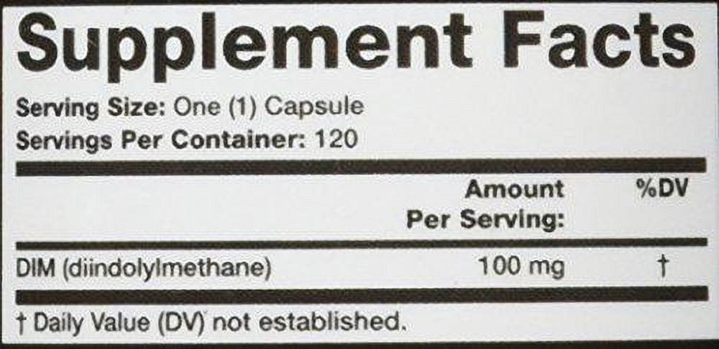 DIM Supplement - Olympian Labs - 120 Capsules