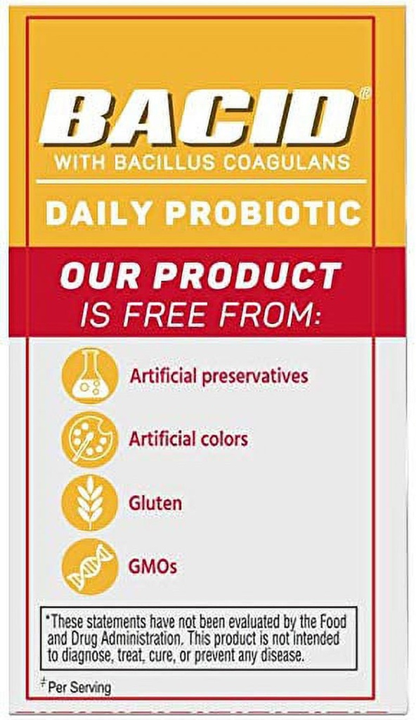 Bacid Probiotic 100Ct - Digestive Health Support