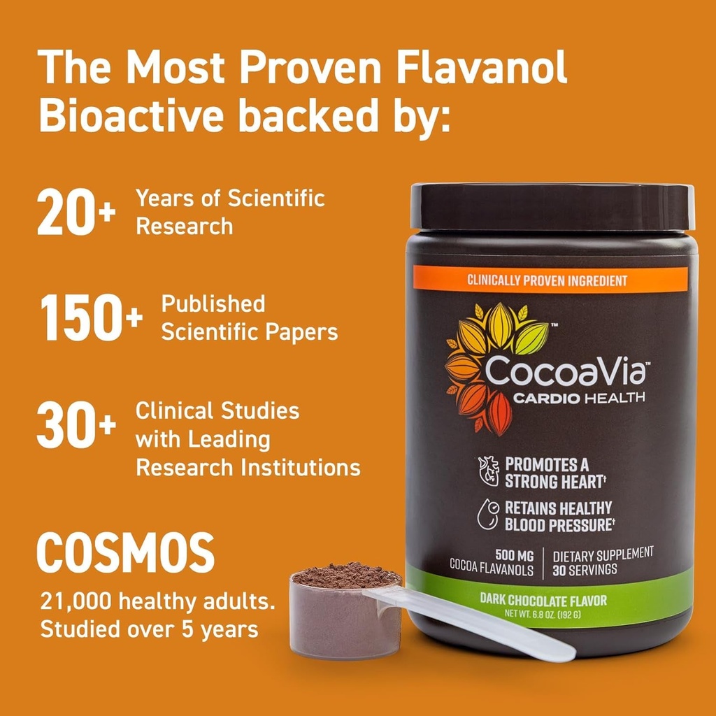 Cocoavia Cardio Health Cocoa Powder - 30 Servings