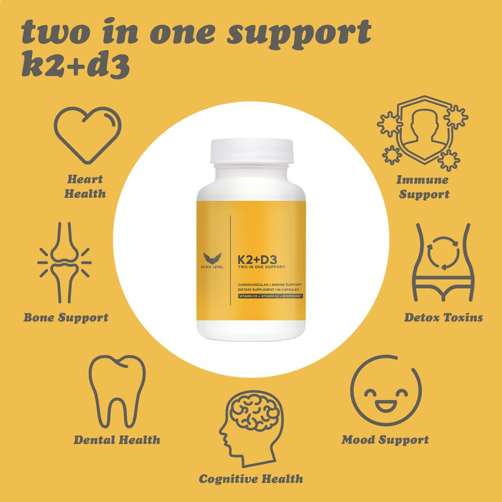 K2-D3 Supplement | Vitamin K2 & D3 for Bone & Heart Health