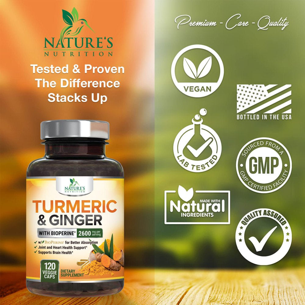 Tumeric With Bioperine Turmeric Curcumin 2600mg with Bioperine & Ginger