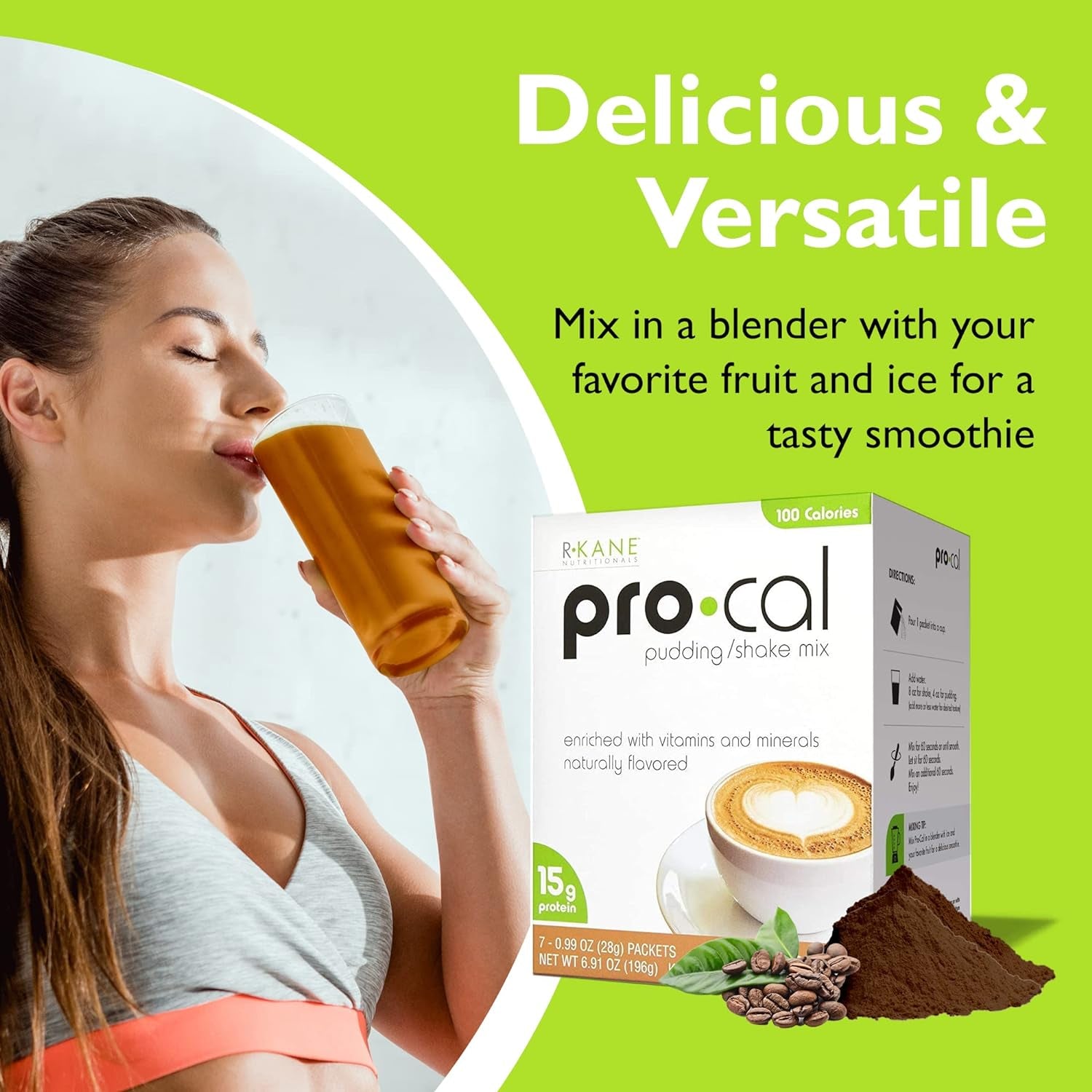 Pro-Cal Mocha Protein Shake Mix - 7 Packets