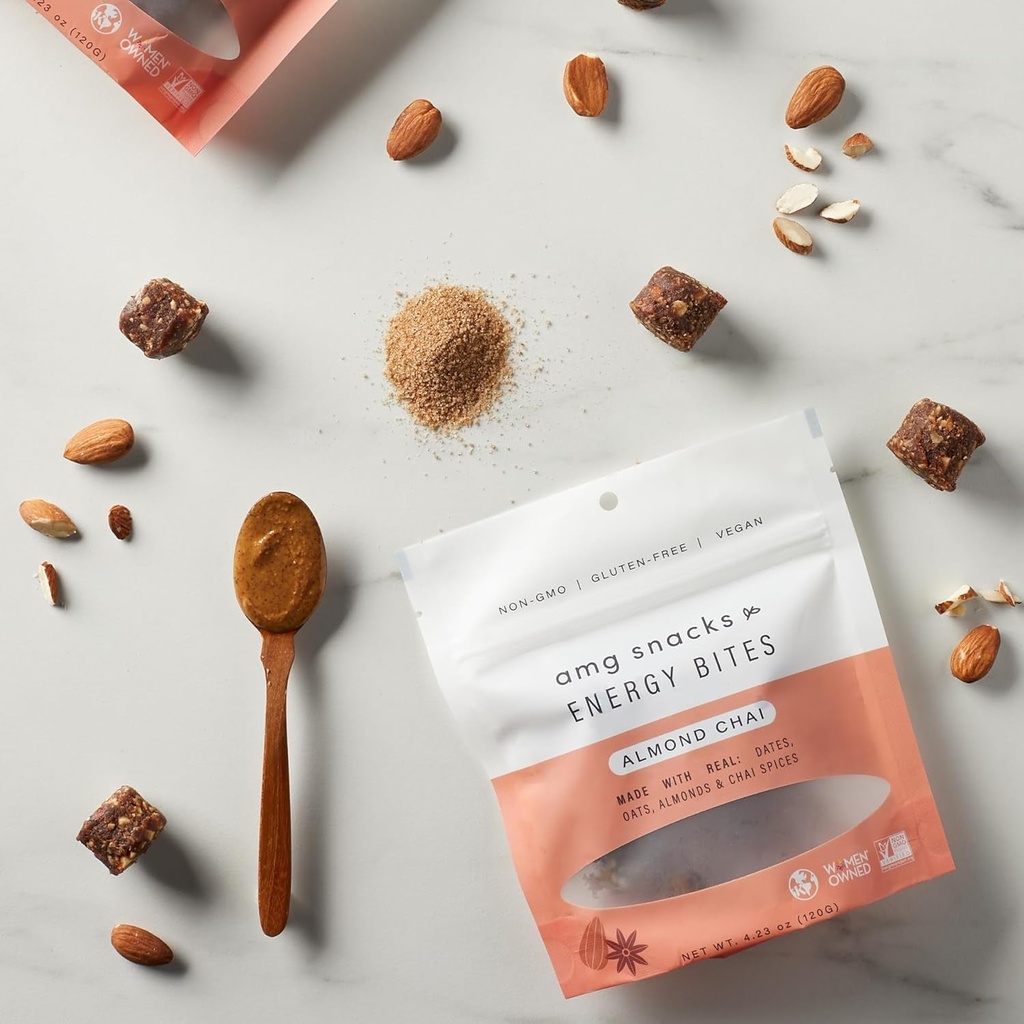 Almond Chai Energy Bites - Vegan, Gluten-Free (3-Pack)
