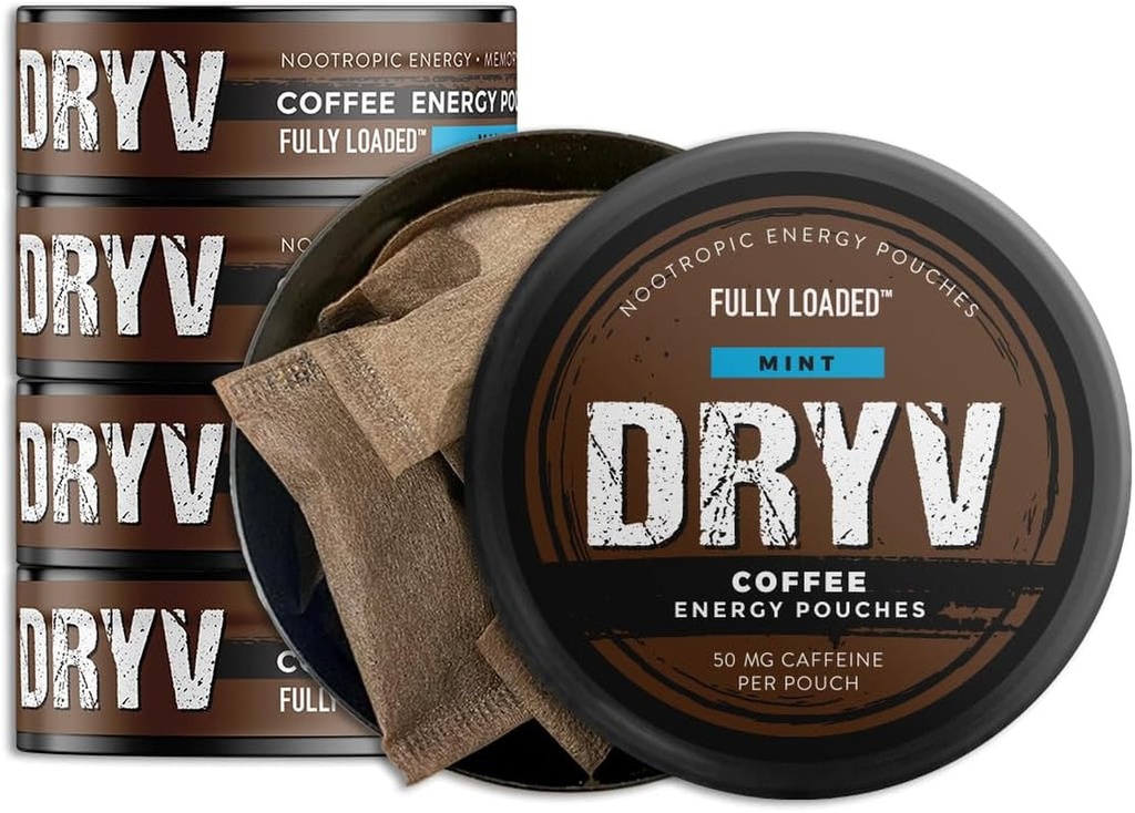 Fully Loaded Cew Dryv Energy Pouches - 5 Pack Mint Pouches