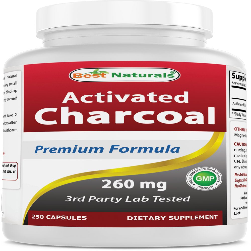 Best Naturals Activated Charcoal 260 Mg 250 Capsules