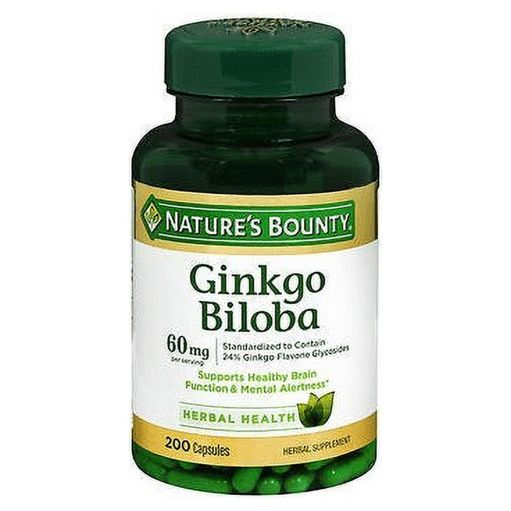 Nature'S Bounty Ginkgo Biloba 60Mg Capsules 200 Ea, 6-Pack