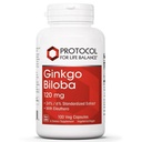 Protocol Ginkgo Biloba with Eleuthero Herbal Supplements - Circulation, Brain Support - 100 Veg Caps